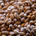 A close up of a pile of nuts